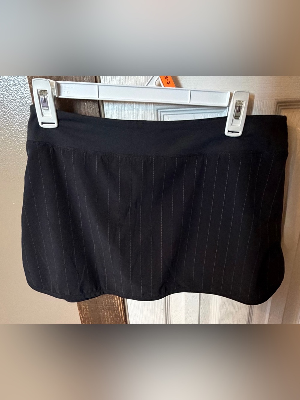 lululemon athletica Black Pinstripe Athletic Skirt